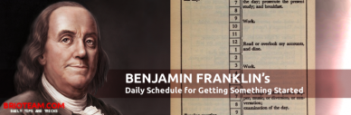 Benjamin Franklin forefather's daily schedule